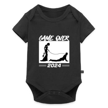Game Over 2024 Hochzeit - Baby Premium Kurzarmbody - Schwarz - Vorne