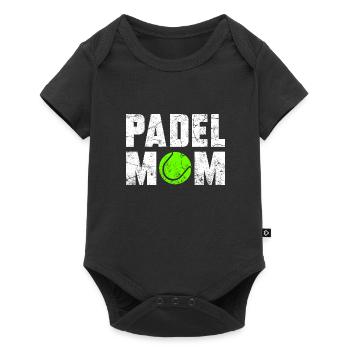 Padel Mom grunge w - Baby Premium short-sleeve bodysuit - black - Front