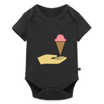 Hand reaches ice - Baby Premium short-sleeve bodysuit - black - Front