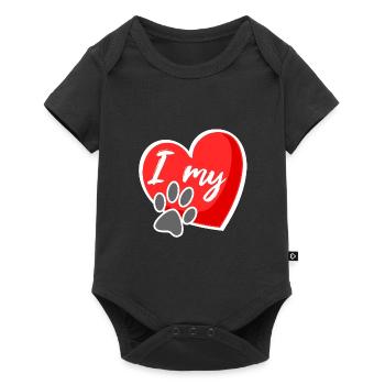 I my Dog - Propriétaire de chien, Chien, Promenez-vous - Body à manches courtes Premium Bébé - noir - Devant