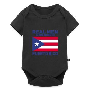 Puerto Rico Flagge | Puerto Ricaner Geschenkideen - Baby Premium Kurzarmbody - Schwarz - Vorne