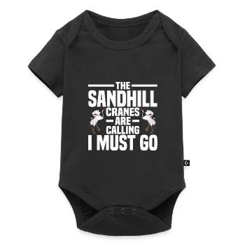 Kanadischer Kranich - Baby Premium Kurzarmbody - Schwarz - Vorne