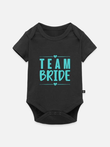 Team Braut - Baby Premium Kurzarmbody - Schwarz