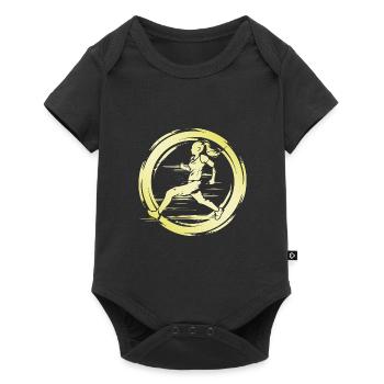 Running Marathon Woman - Baby Premium short-sleeve bodysuit - black - Front