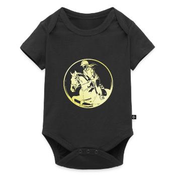 Cheval de selle femme - Body à manches courtes Premium Bébé - noir - Devant