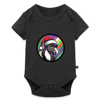 Horse Christmas X-Mas - Baby Premium short-sleeve bodysuit - black - Front