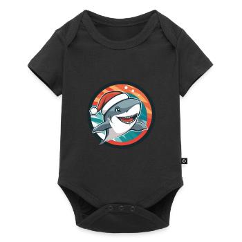 Shark Christmas X-Mas - Baby Premium short-sleeve bodysuit - black - Front