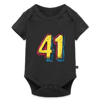 41 Number Colorful - Baby Premium short-sleeve bodysuit - black - Front