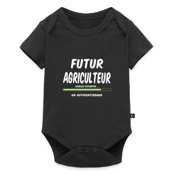 Futur agriculteur - Body à manches courtes Premium Bébé - noir - Devant
