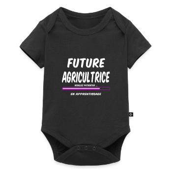 Future agricultrice - Body à manches courtes Premium Bébé - noir - Devant