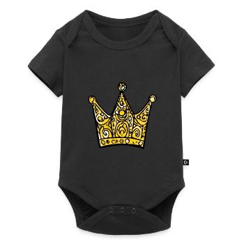 Crown Drawing Icon - Baby Premium short-sleeve bodysuit - black - Front