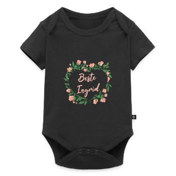 Geschenk für Ingrid - die Beste - Baby Premium Kurzarmbody - Schwarz - Vorne