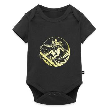 Snowboarding Woman - Baby Premium short-sleeve bodysuit - black - Front