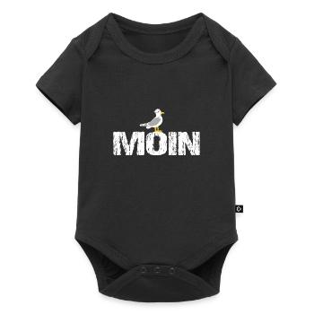 Moin - Baby Premium Kurzarmbody - Schwarz - Vorne