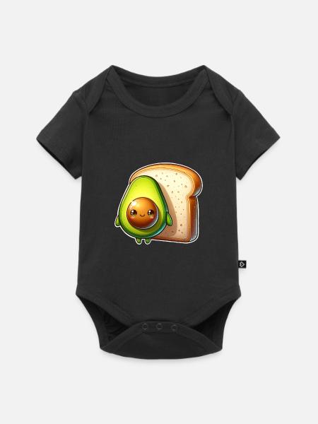 Avocado Toast - Baby Premium Kurzarmbody - Schwarz