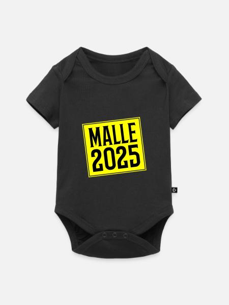 Malle 2025 - Baby Premium Kurzarmbody - Schwarz