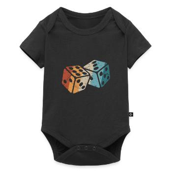 Retro Dice - Baby Premium short-sleeve bodysuit - black - Front