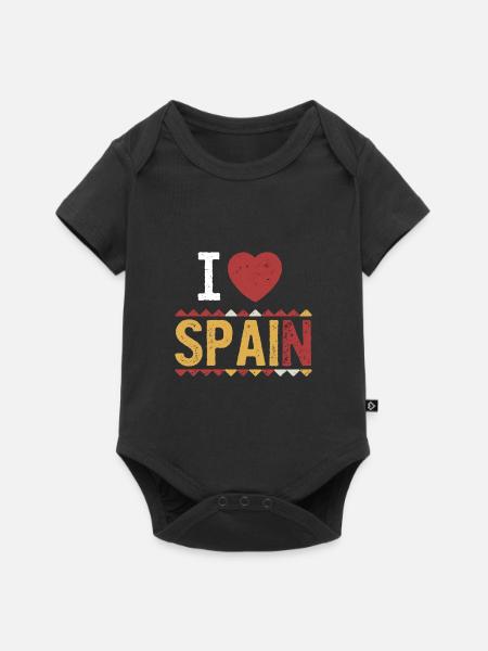 i love spain - Baby Premium Kurzarmbody - Schwarz