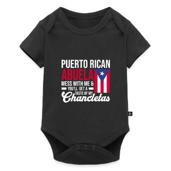 Puerto Rico Flagge | Puerto Ricaner Geschenkideen - Baby Premium Kurzarmbody - Schwarz - Vorne