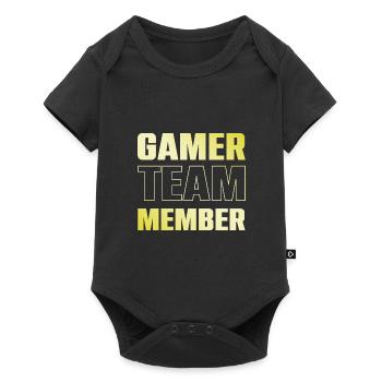 Gamer Team - Baby Premium Kurzarmbody - Schwarz - Vorne
