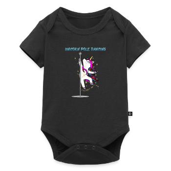 Unicorn Pole Dancing - Baby Premium short-sleeve bodysuit - black - Front