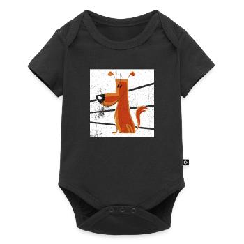 doggy dog funny dog - Baby Premium short-sleeve bodysuit - black - Front