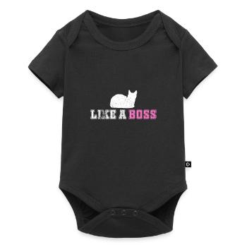 like a boss cat kitty kitty cat - Baby Premium short-sleeve bodysuit - black - Front