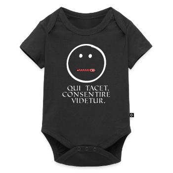 who is silent seems to agree latin knows - Baby Premium short-sleeve bodysuit - black - Front