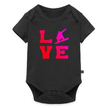 Sports d'hiver femmes snowboarders hommes snowboard - Body à manches courtes Premium Bébé - noir - Devant