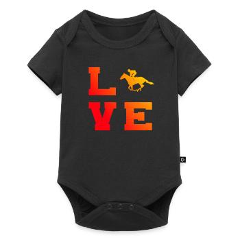 Saut d’obstacles pour femmes Équitation Équitation - Body à manches courtes Premium Bébé - noir - Devant