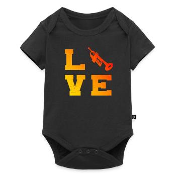Trumpet Player Trumpeter Playing - Baby Premium short-sleeve bodysuit - black - Front