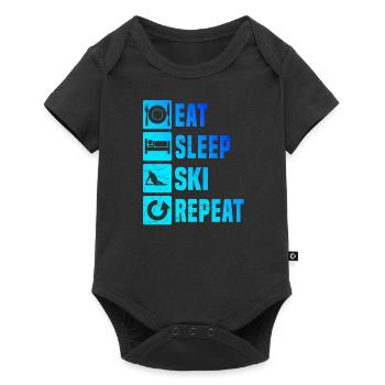 Skieur acrobatique masculin Ski Sports d’hiver - Body à manches courtes Premium Bébé - noir - Devant
