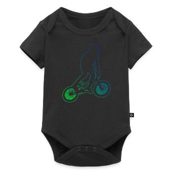 Hommes BMX Femmes Garçons BMX Vélo Cyclisme - Body à manches courtes Premium Bébé - noir - Devant