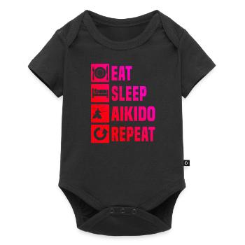 Martial Arts Aikidoka Aikido Women - Baby Premium short-sleeve bodysuit - black - Front