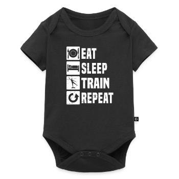 Women's Fitness Training Aerobic Fitness Strength Training - Baby Premium short-sleeve bodysuit - black - Front