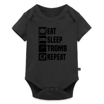 Posaune Damen Trombone Herren Blechbläser - Baby Premium Kurzarmbody - Schwarz - Vorne