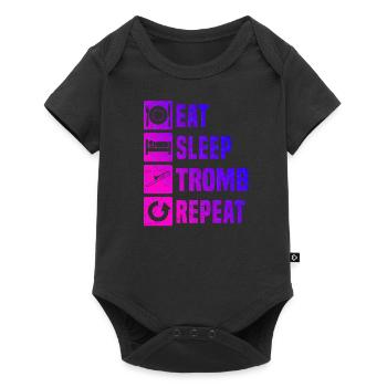Posaune Jazz Posaunist Blechbläser Trombone - Baby Premium Kurzarmbody - Schwarz - Vorne