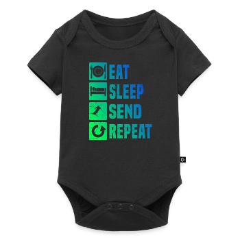 Ski Jumping Freestyle Ski Damen Ski Freestyle - Baby Premium Kurzarmbody - Schwarz - Vorne