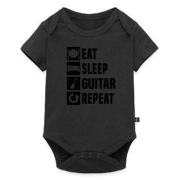 classical guitar ladies guitar electric guitar - Baby Premium short-sleeve bodysuit - black - Front