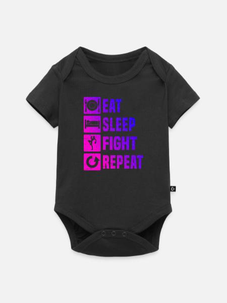 Kickboxing féminin Boxe Boxe Kickboxer Kickboxing - Body à manches courtes Premium Bébé - noir