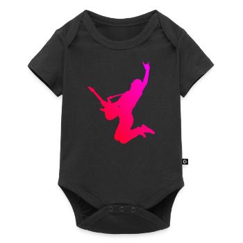 Egitarre Gitarre Guitar Herren Damen electronic gu - Baby Premium Kurzarmbody - Schwarz - Vorne