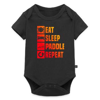 Herren Paddle Tennis Paddle Schlägersport - Baby Premium Kurzarmbody - Schwarz - Vorne