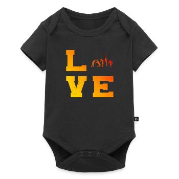 Women's Tennis Playing Tennis Player Playing Tennis - Baby Premium short-sleeve bodysuit - black - Front