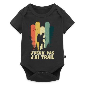 J'peux pas j'ai trail - Body à manches courtes Premium Bébé - noir - Devant