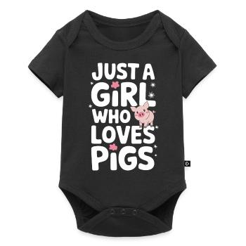 Animal cochon - Body à manches courtes Premium Bébé - noir - Devant