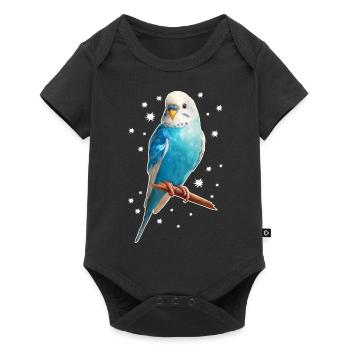 Étoiles de perruche - Body à manches courtes Premium Bébé - noir - Devant