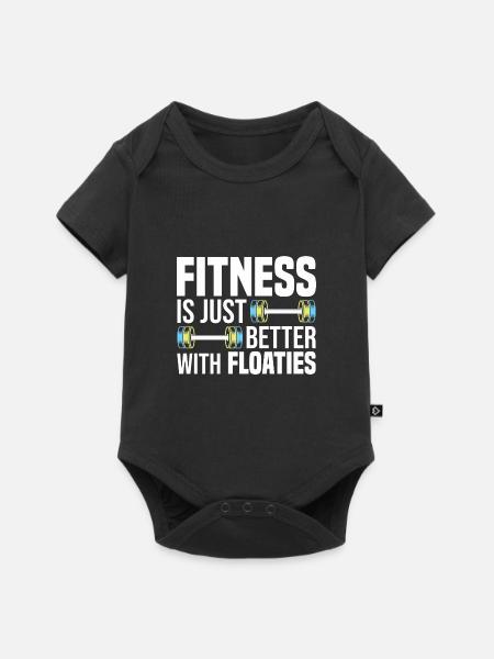 Wassergymnastik - Baby Premium Kurzarmbody - Schwarz
