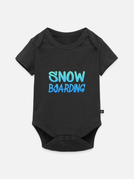 snowboarding - Baby Premium Kurzarmbody - Schwarz