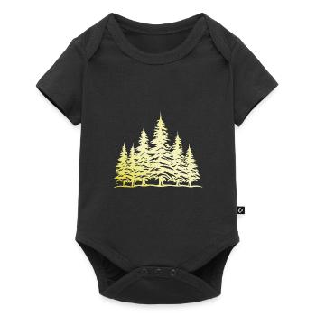 Arbre de la forêt Or - Body à manches courtes Premium Bébé - noir - Devant