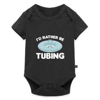 Wildwasser Rafting | Paddeln Schlauchboot Geschenk - Baby Premium Kurzarmbody - Schwarz - Vorne